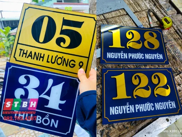 Bảng số nhà Mica đẹp đơn giản bền lâu giá hợp lý
