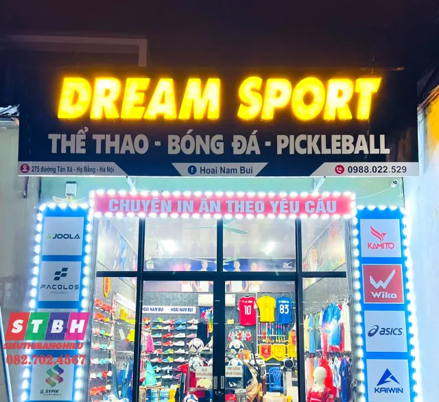 Bảng hiệu shop thể thao đẹp bền nổi bật cả ngày và đêm