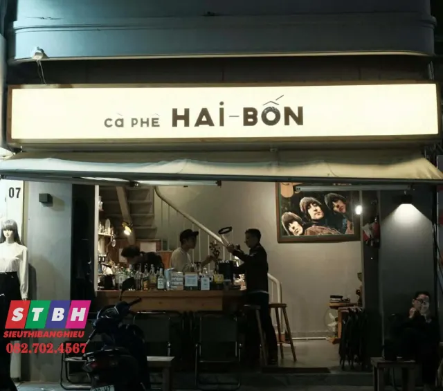 Hộp đèn cafe take away