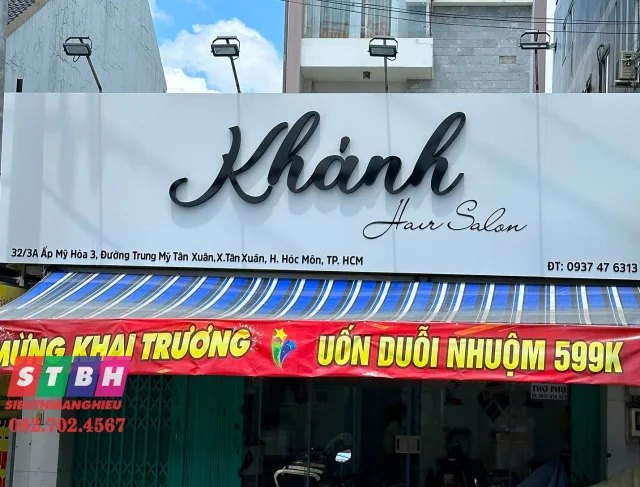 Bảng Hiệu Salon Tóc Nữ giá tốt thi công nhanh chóng tại salon