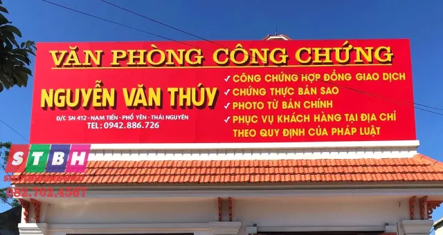 Bảng Hiệu Văn Phòng Công Chứng nổi bật dễ nhận diện