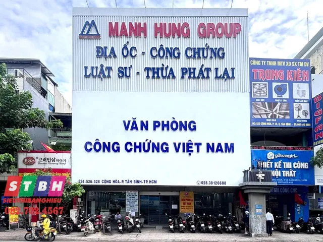 Bảng Hiệu Văn Phòng Công Chứng giá rẻ thi công nhanh