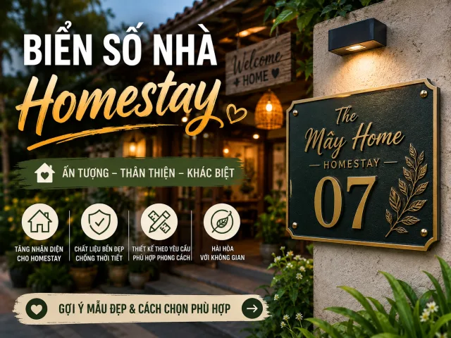 Biển Số Nhà Homestay