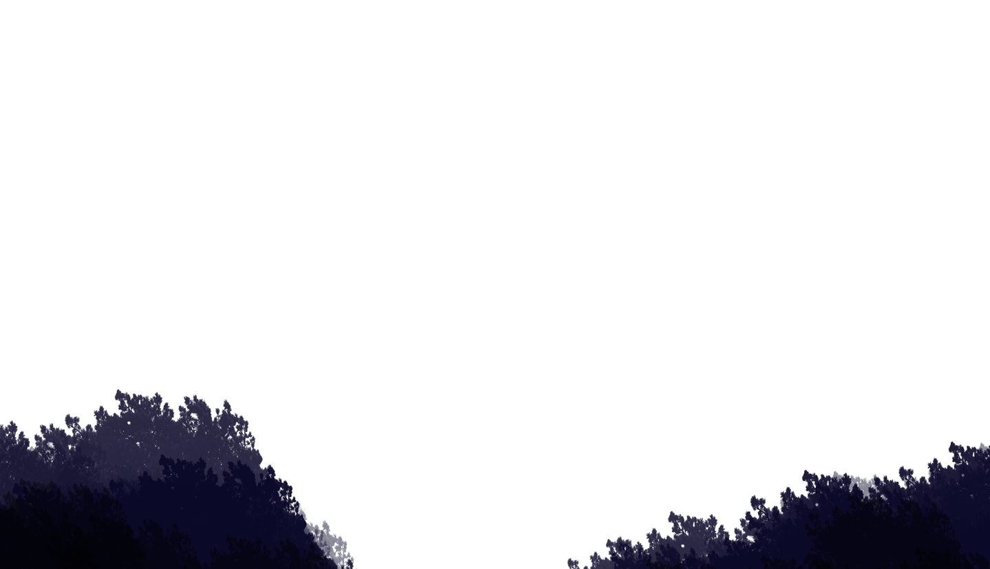 A silhouette of trees