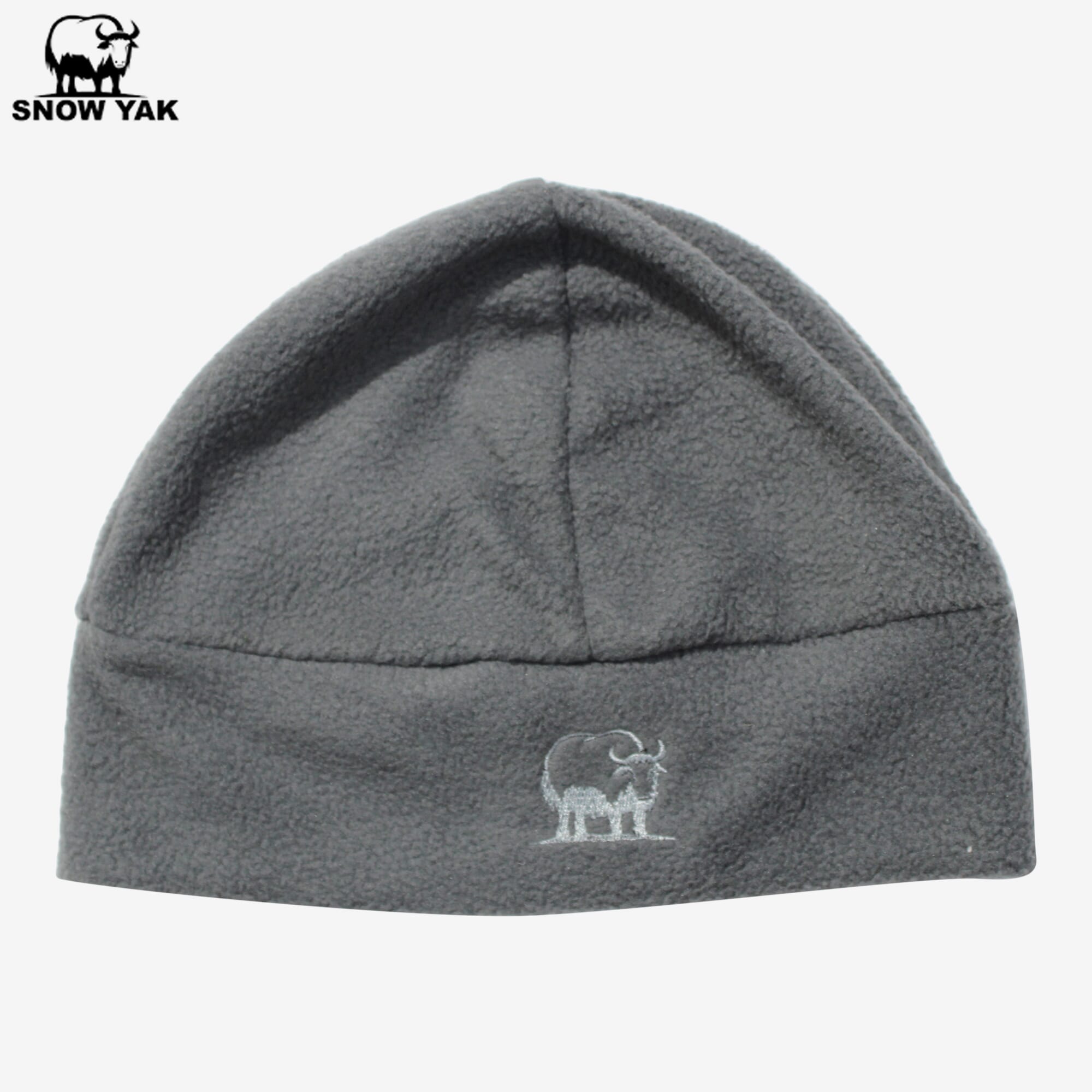 Snow Yak Unisex Grey Color Fleece Trekking Beanie/Cap (Logo May Slightly Vary)