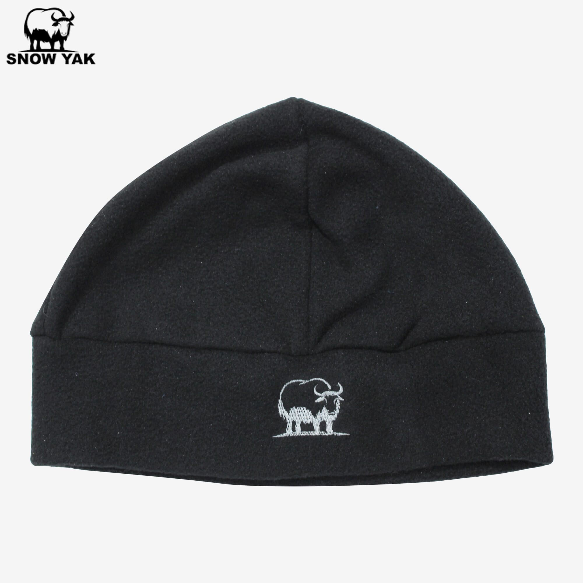 Snow Yak Unisex Black Color Fleece Trekking Beanie/Cap (Logo May Slightly Vary)