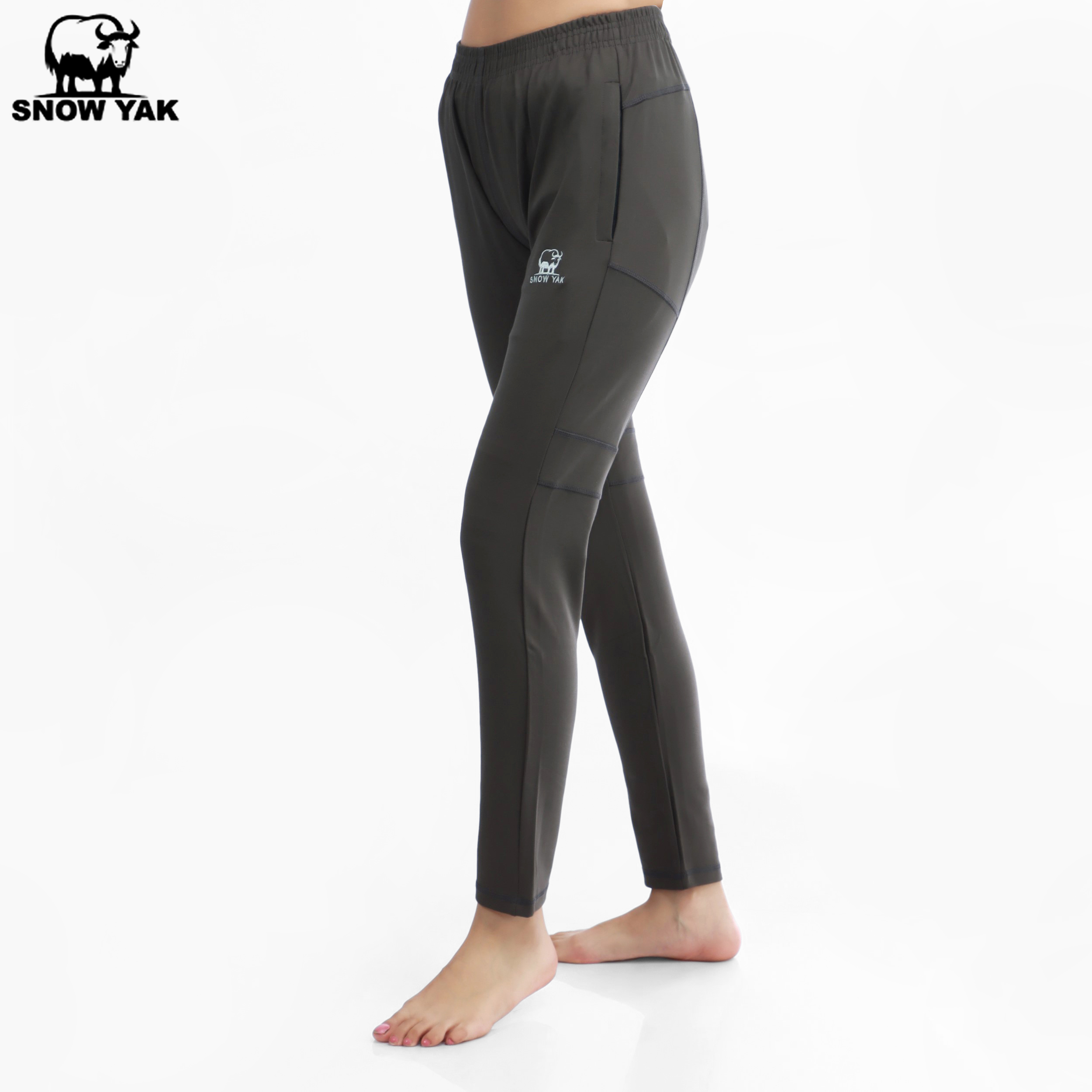 Snow Yak Green Active Trousers For Women