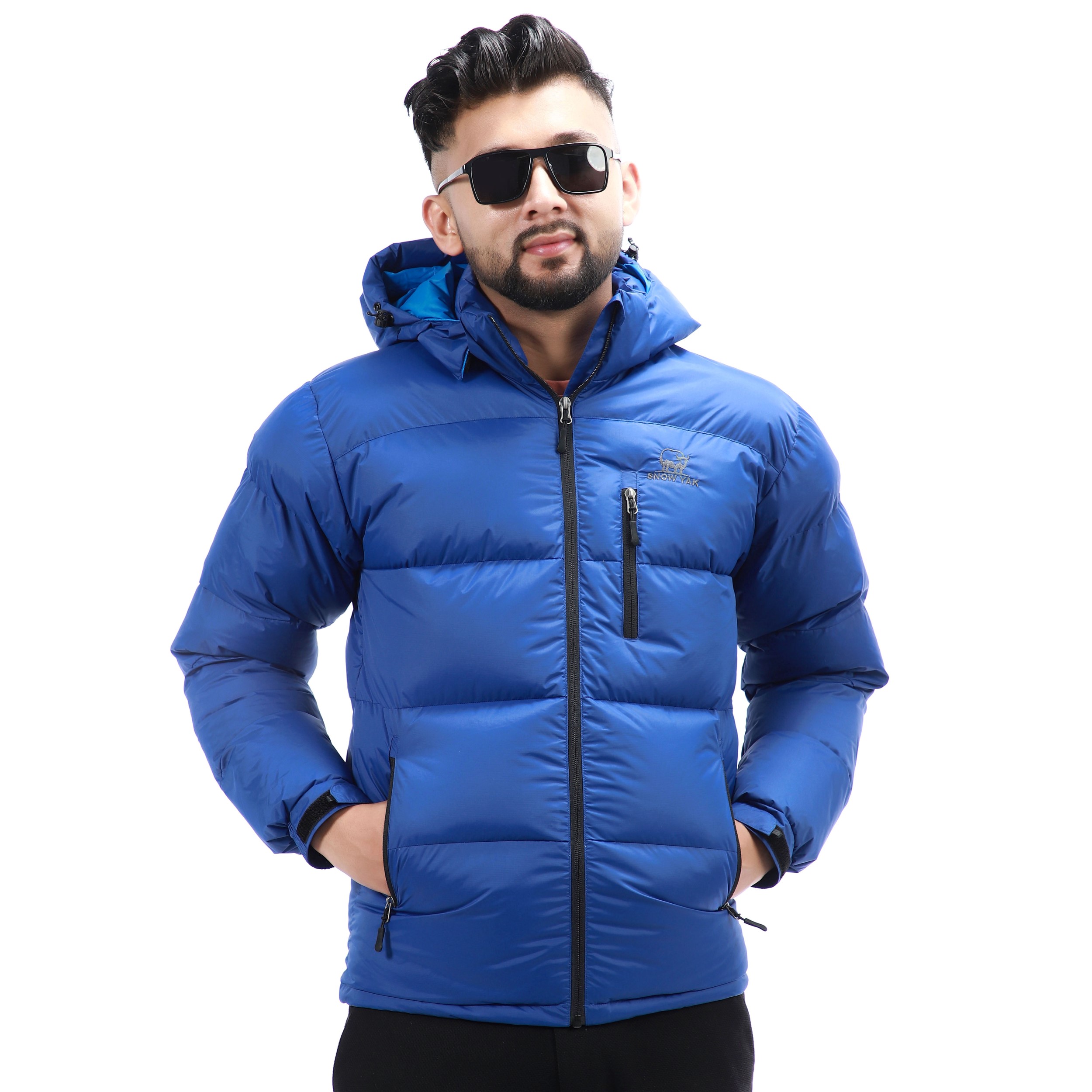 Snow Yak Blue Color Full Sleeve Down Jacket For Men