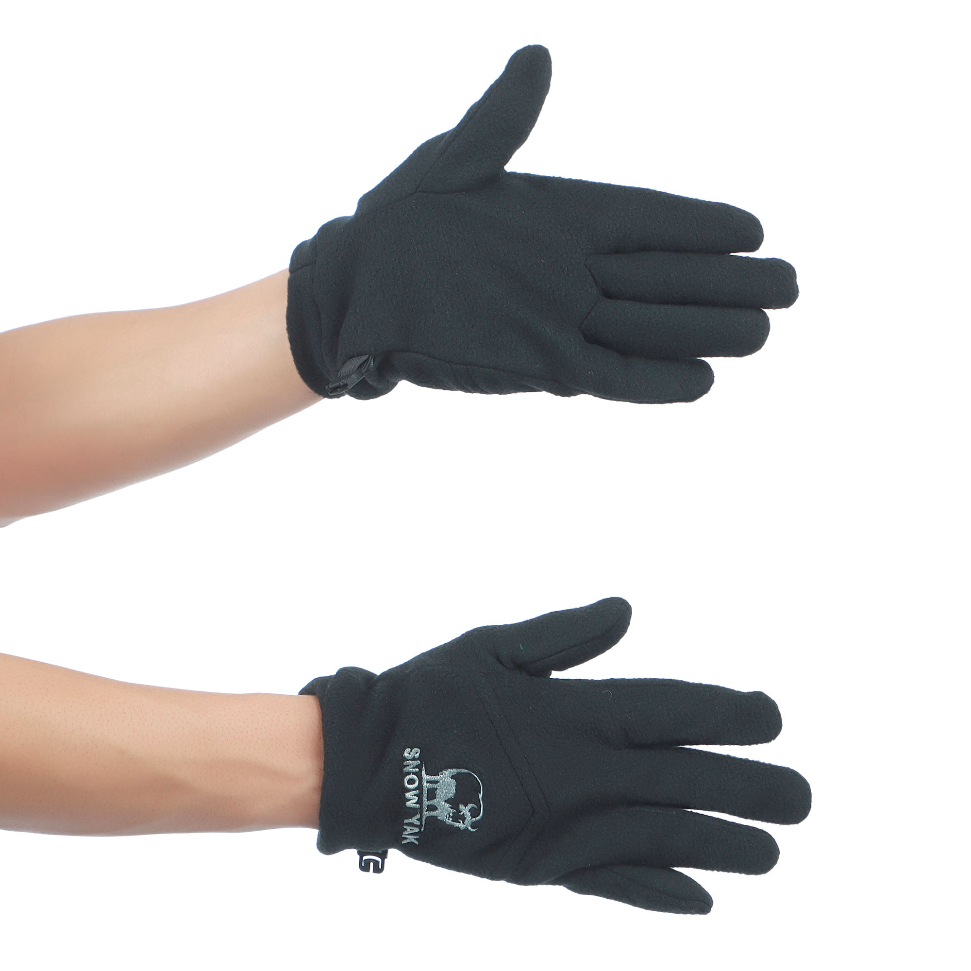 Snow Yak Unisex Black Color Polar Fleece Trekking Gloves (Not Windproof)