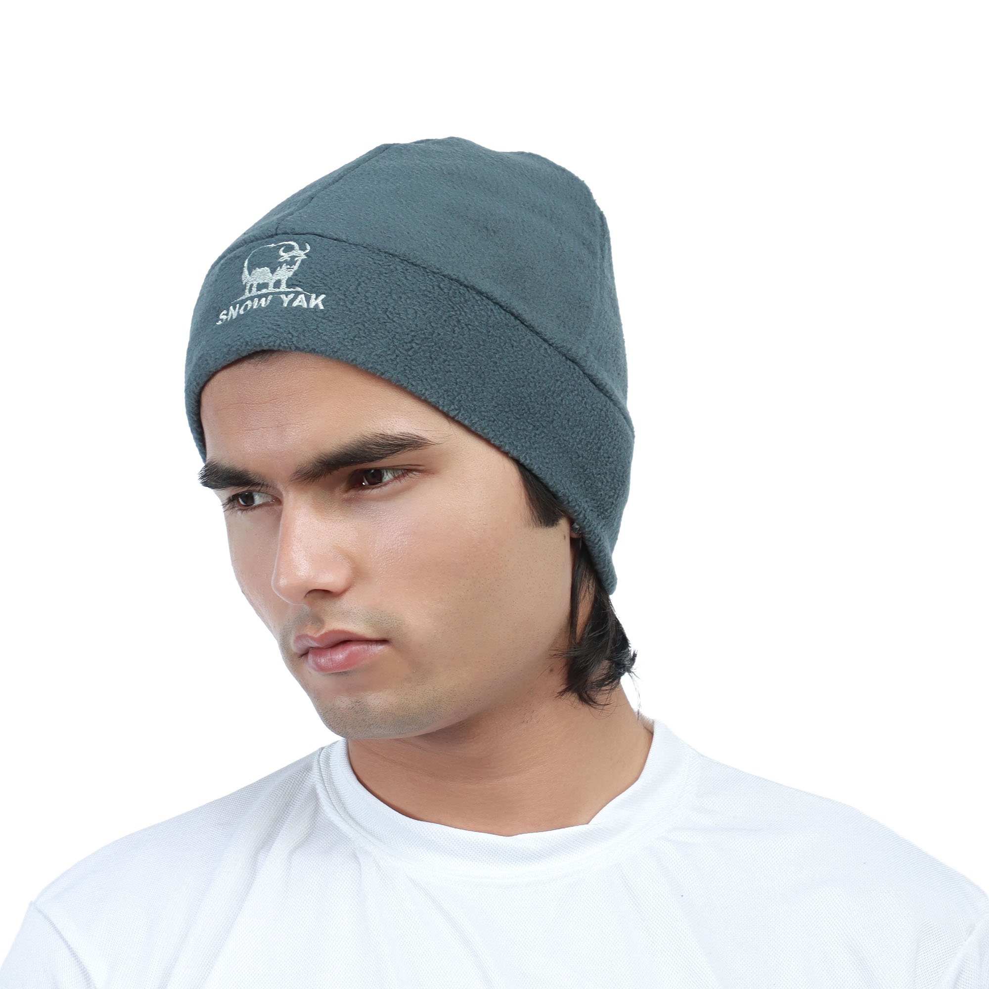 Snow Yak Unisex Grey Color Fleece Trekking Beanie/Cap