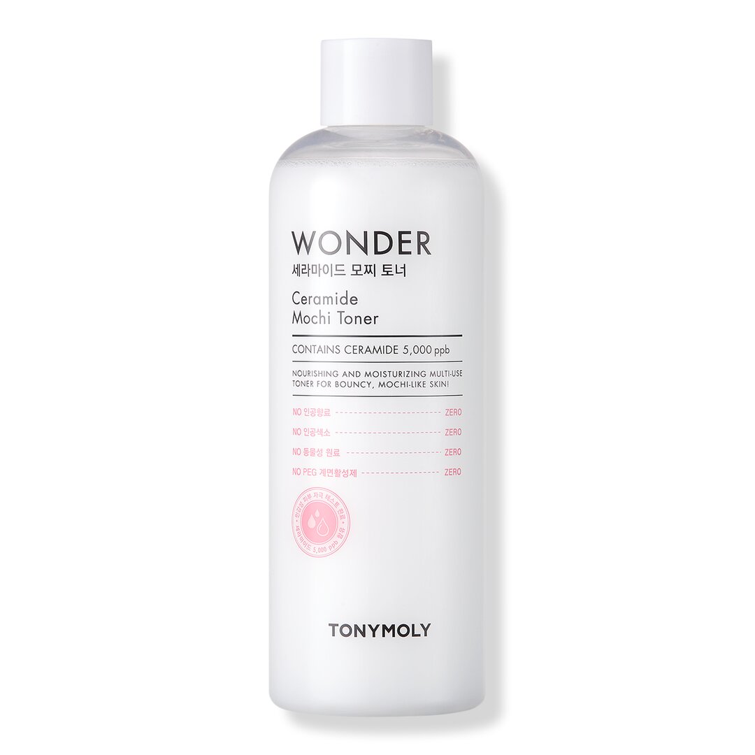 TonyMoly Wonder Ceramide Mochi Toner with Ceramide, Panthenol & Cica for Dry, Sensitive Skin - 300ml