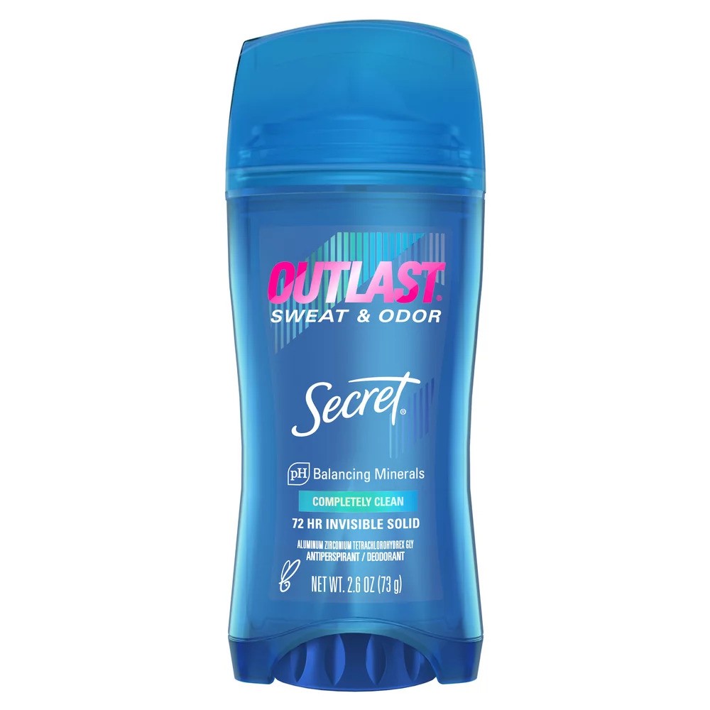 Secret Outlast Advanced Antiperspirant Deodorant, Completely Clean Scent, Invisible Solid - 73g