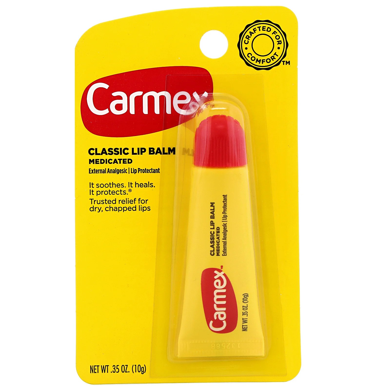 Carmex Classic Medicated Lip Balm with Camphor & Petrolatum, Soothing Original Formula - 10g Jar