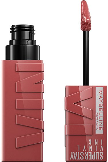 Maybelline Super Stay Vinyl Ink Longwear Liquid Lipstick, Shade 115 Peppy, Glossy No-Budge Color, 3.97g