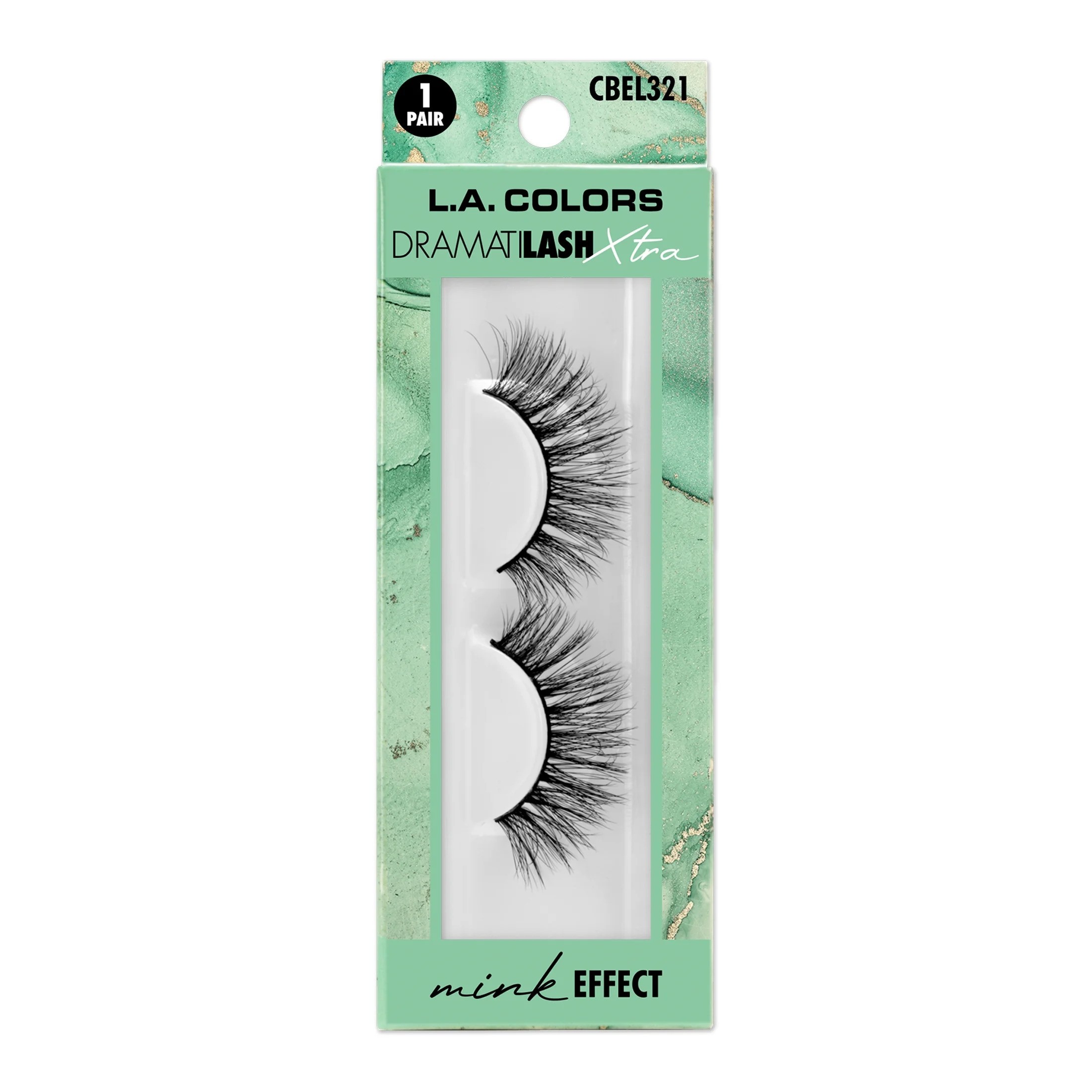 L.A. Colors Dramatilash False Eyelashes, Reusable Faux Mink-Style Lashes for Natural to Bold Glam
