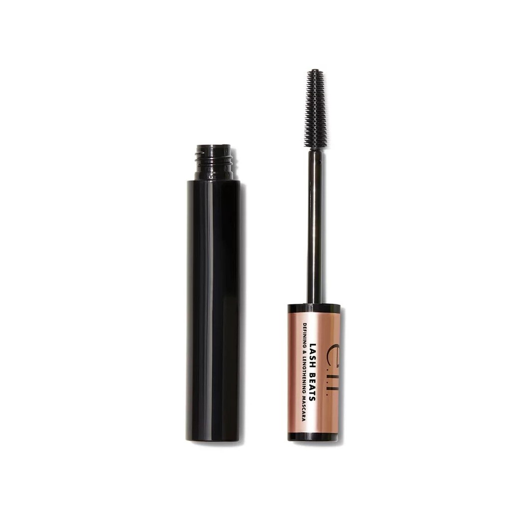 e.l.f. Cosmetics Lash Beats Defining and Lengthening Mascara, Fiber-Infused Formula, Black, 9.2g