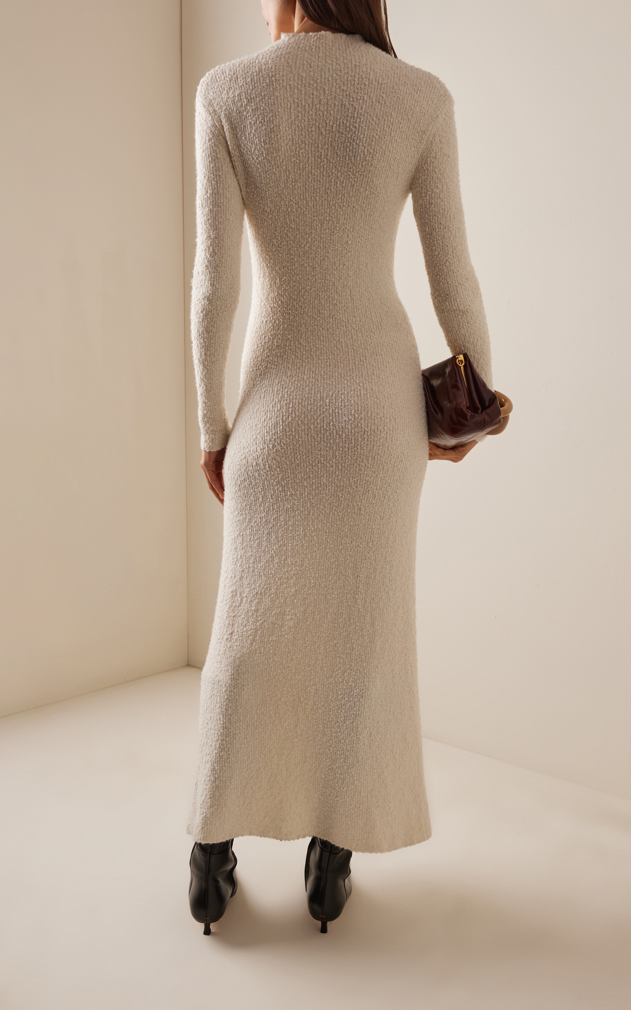Ivory Merino-Cashmere Blend Dress
