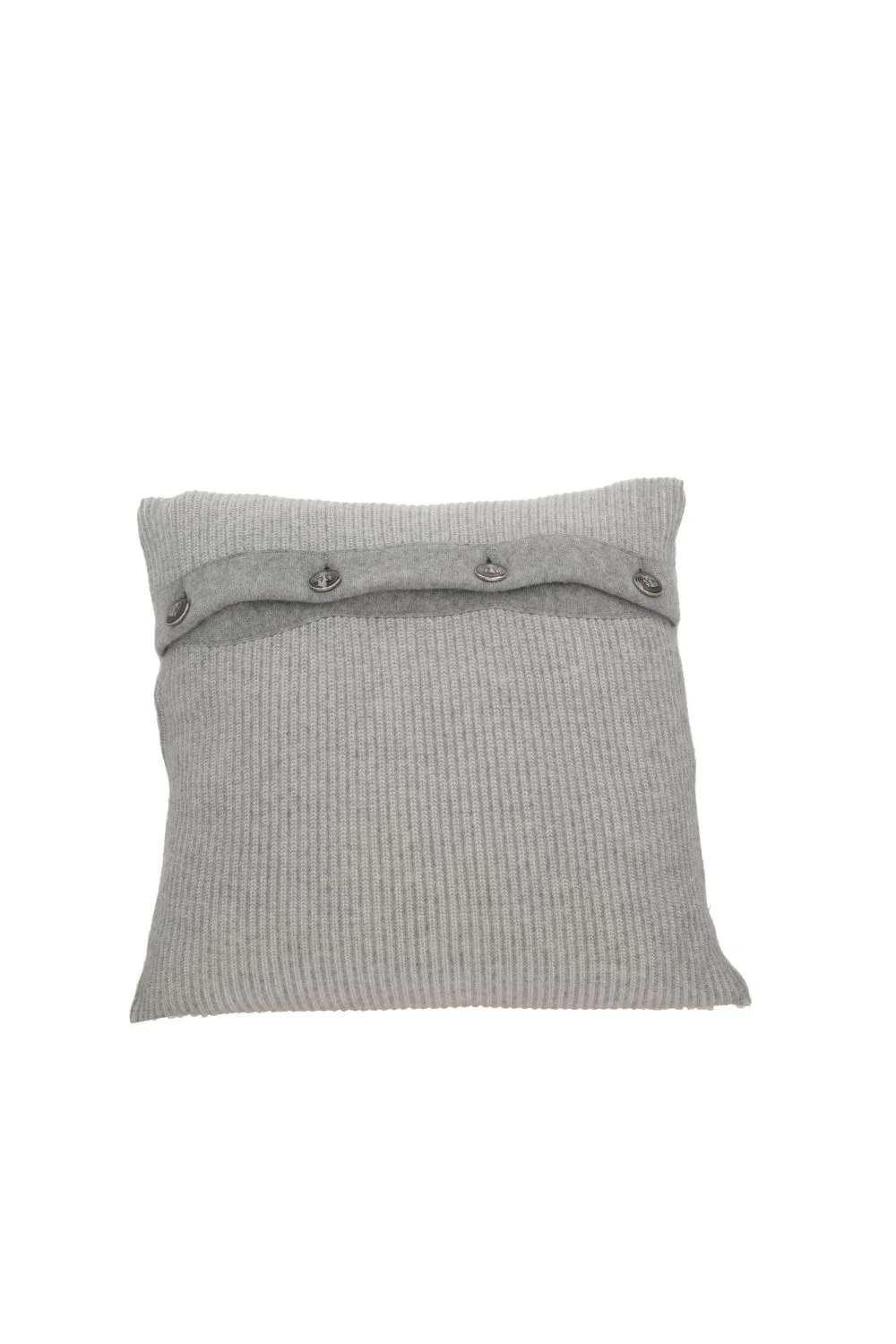 Vanisé Button-Detailed Rib Knit Cushion Cover