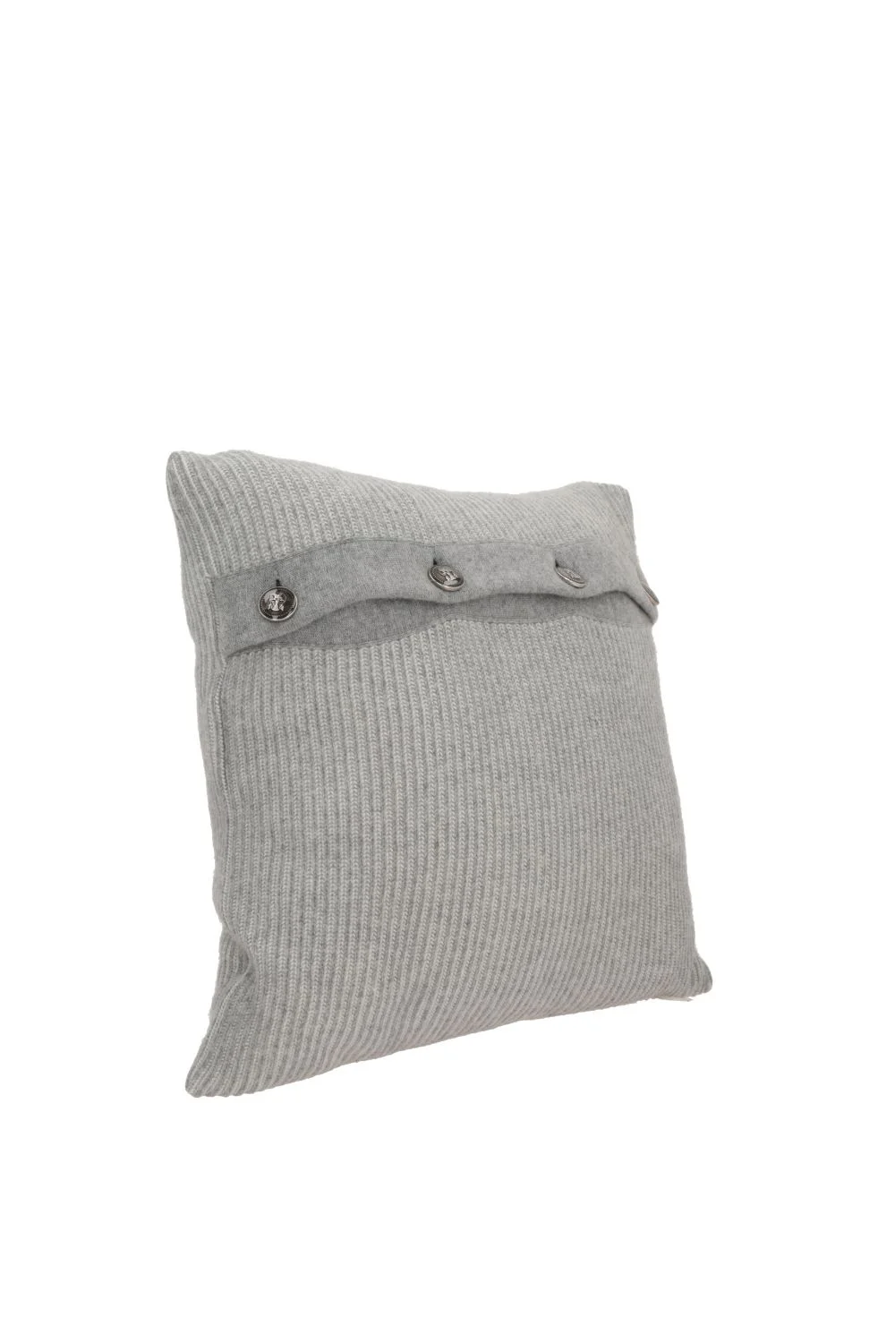 Vanisé Button-Detailed Rib Knit Cushion Cover