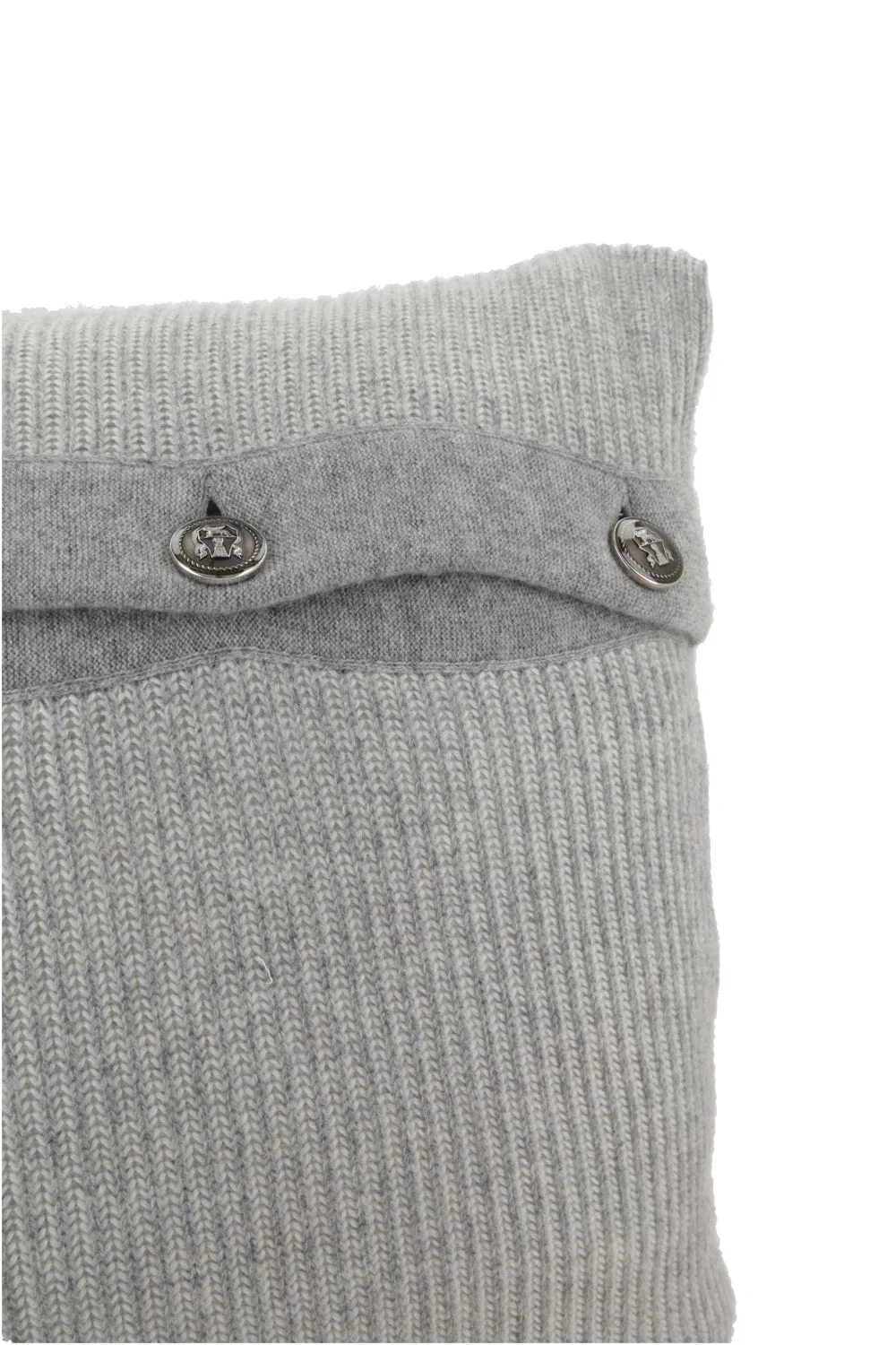 Vanisé Button-Detailed Rib Knit Cushion Cover