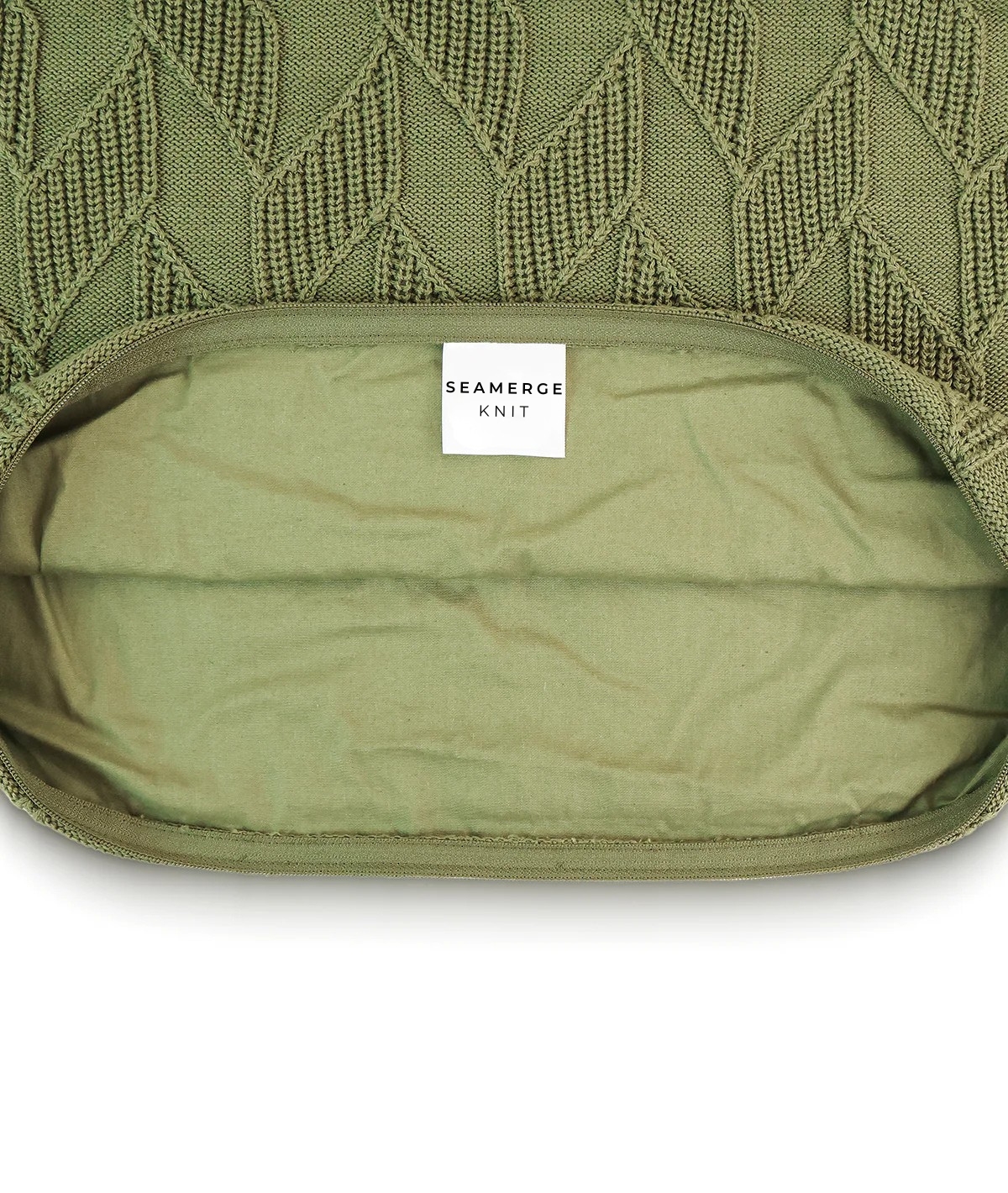 Rio Avocado Cotton Knitted Decorative Cushion Cover