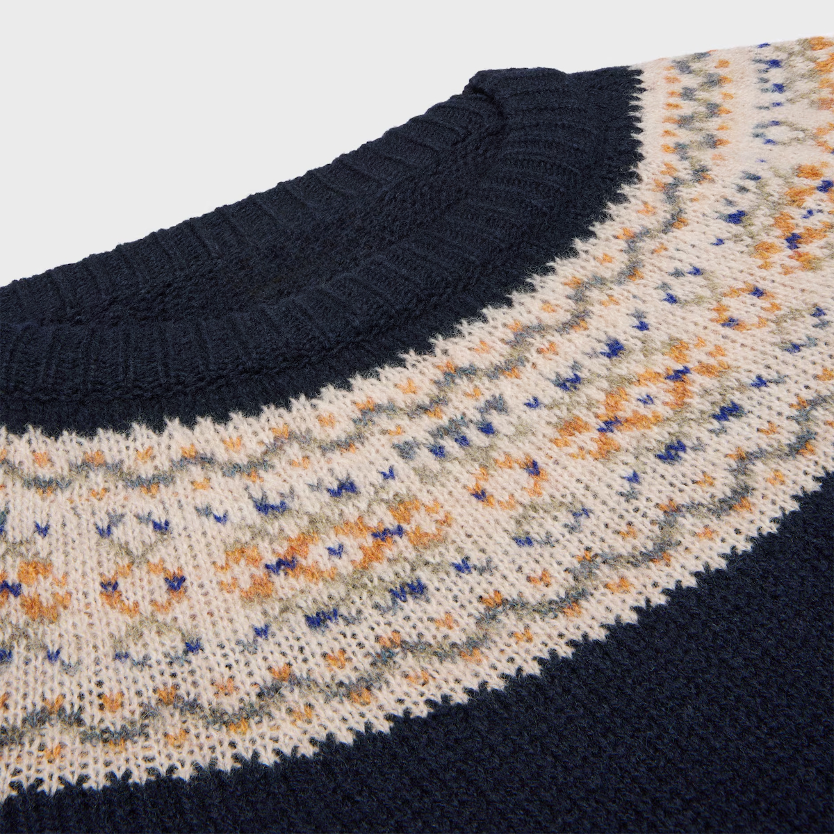 Triomphe Fair Isle Wool Crew Neck Sweater