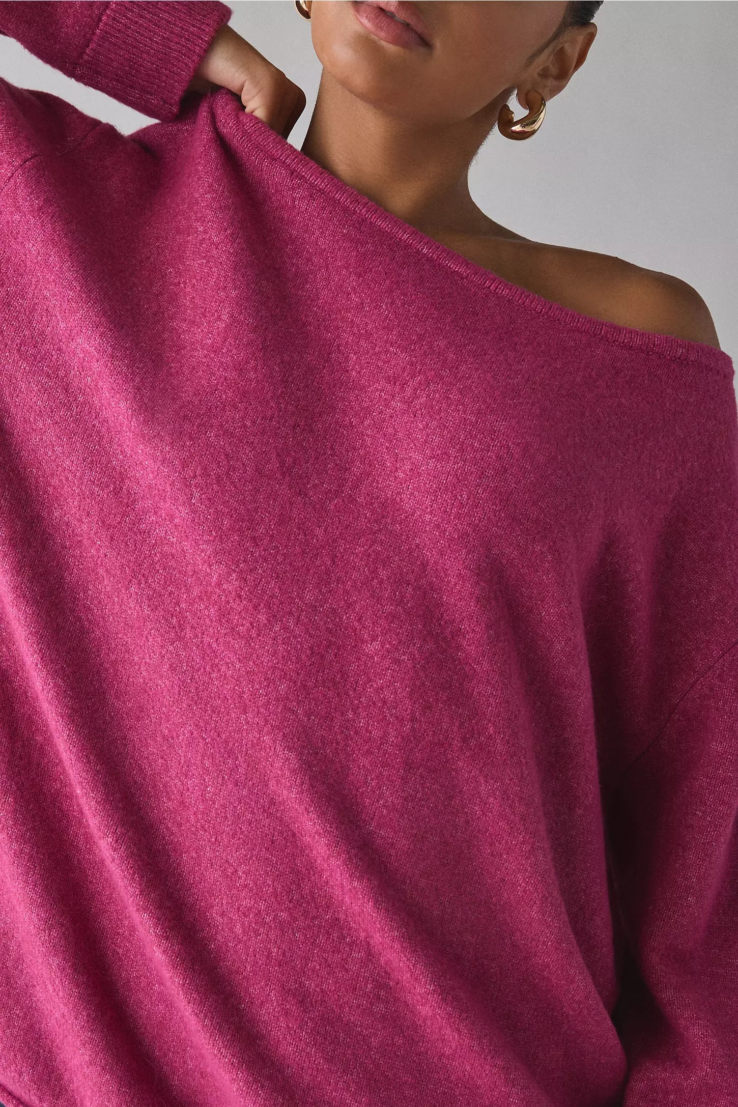 Oversized Off-The-Shoulder Sweater