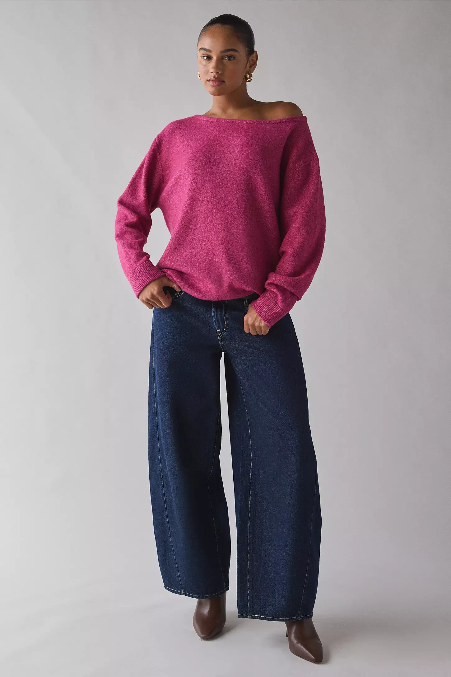 Oversized Off-The-Shoulder Sweater