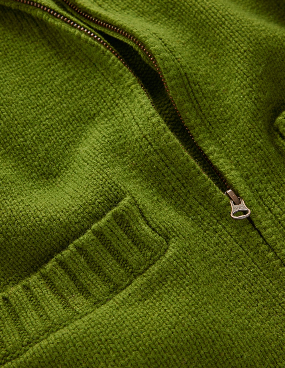 Zip-Up Wool Blend Crew Jacket