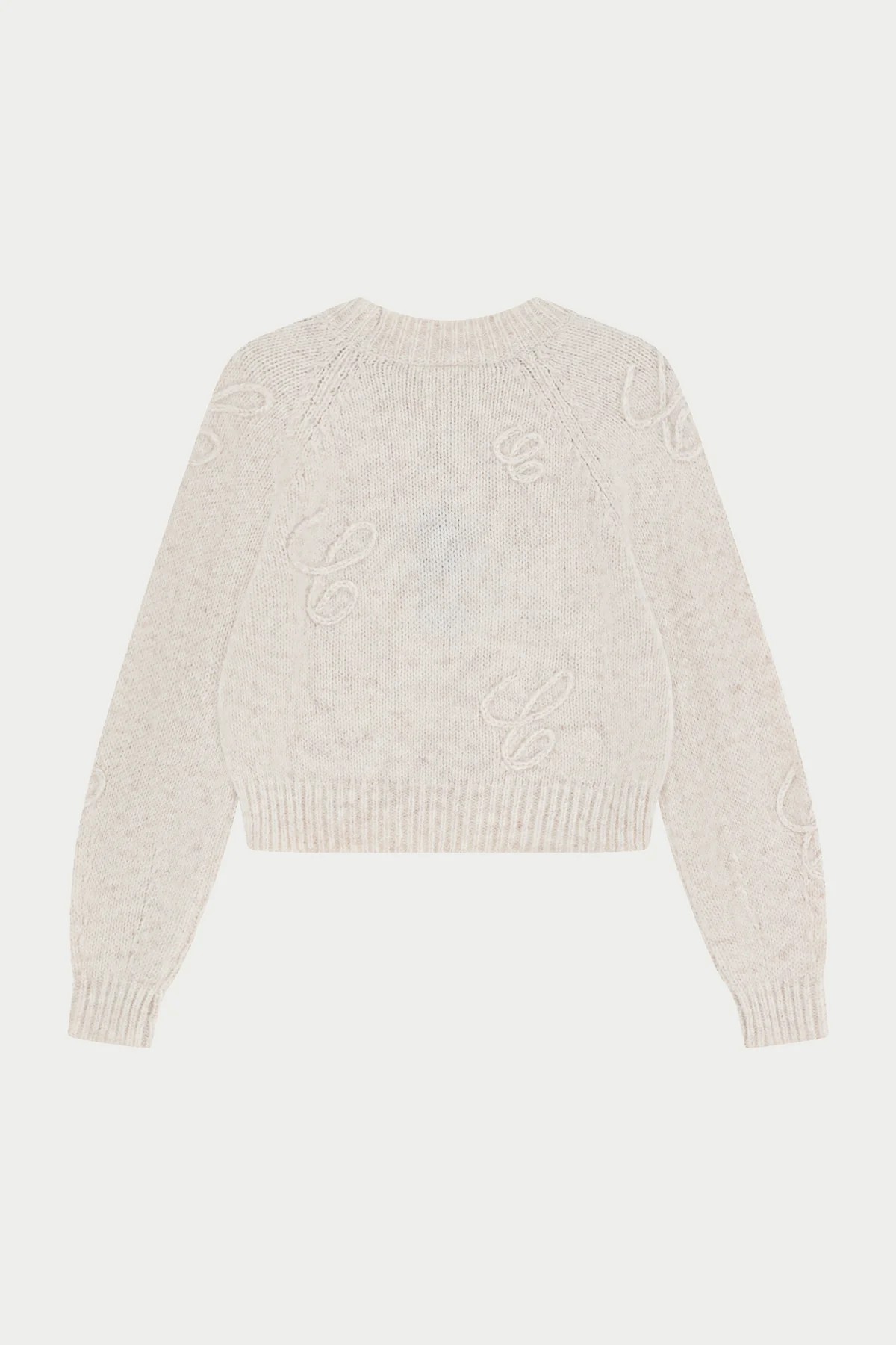 C Script Embroidered Oversized Emblem Jumper