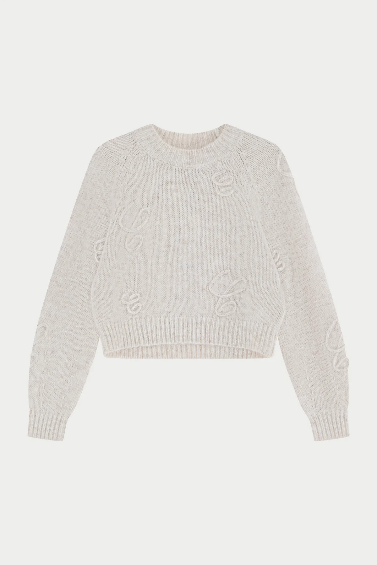 C Script Embroidered Oversized Emblem Jumper