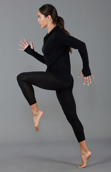 Heavyweight Merino Activewear Hooded Jumper