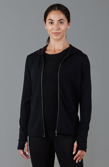 Heavyweight Merino Activewear Hooded Jumper
