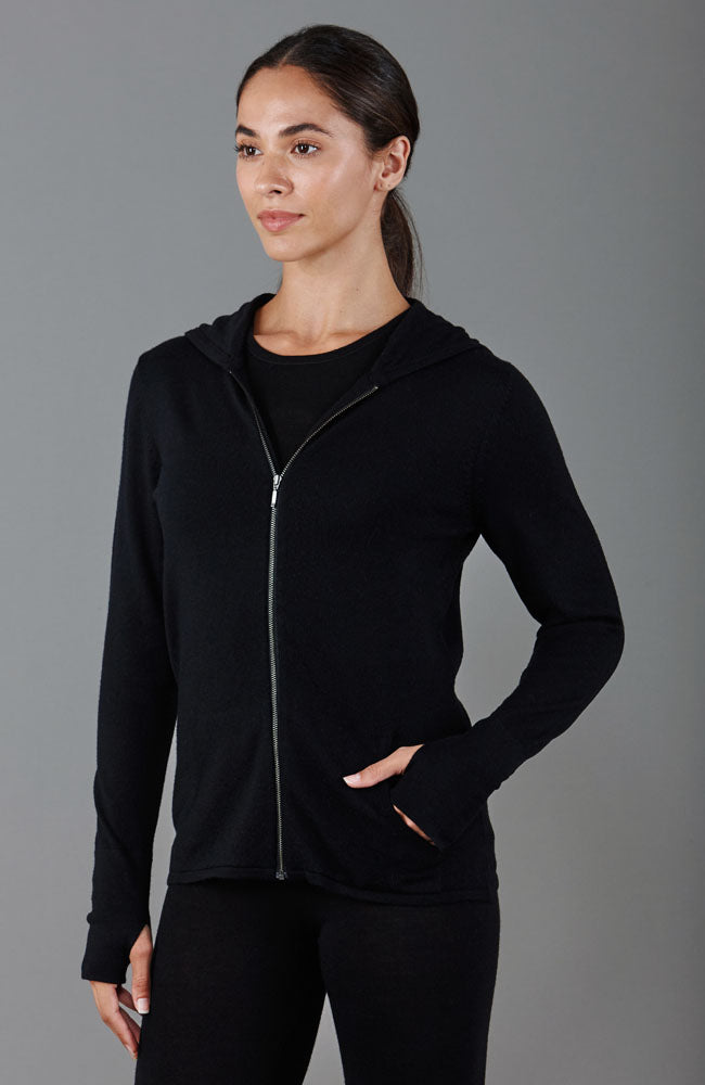 Heavyweight Merino Activewear Hooded Jumper