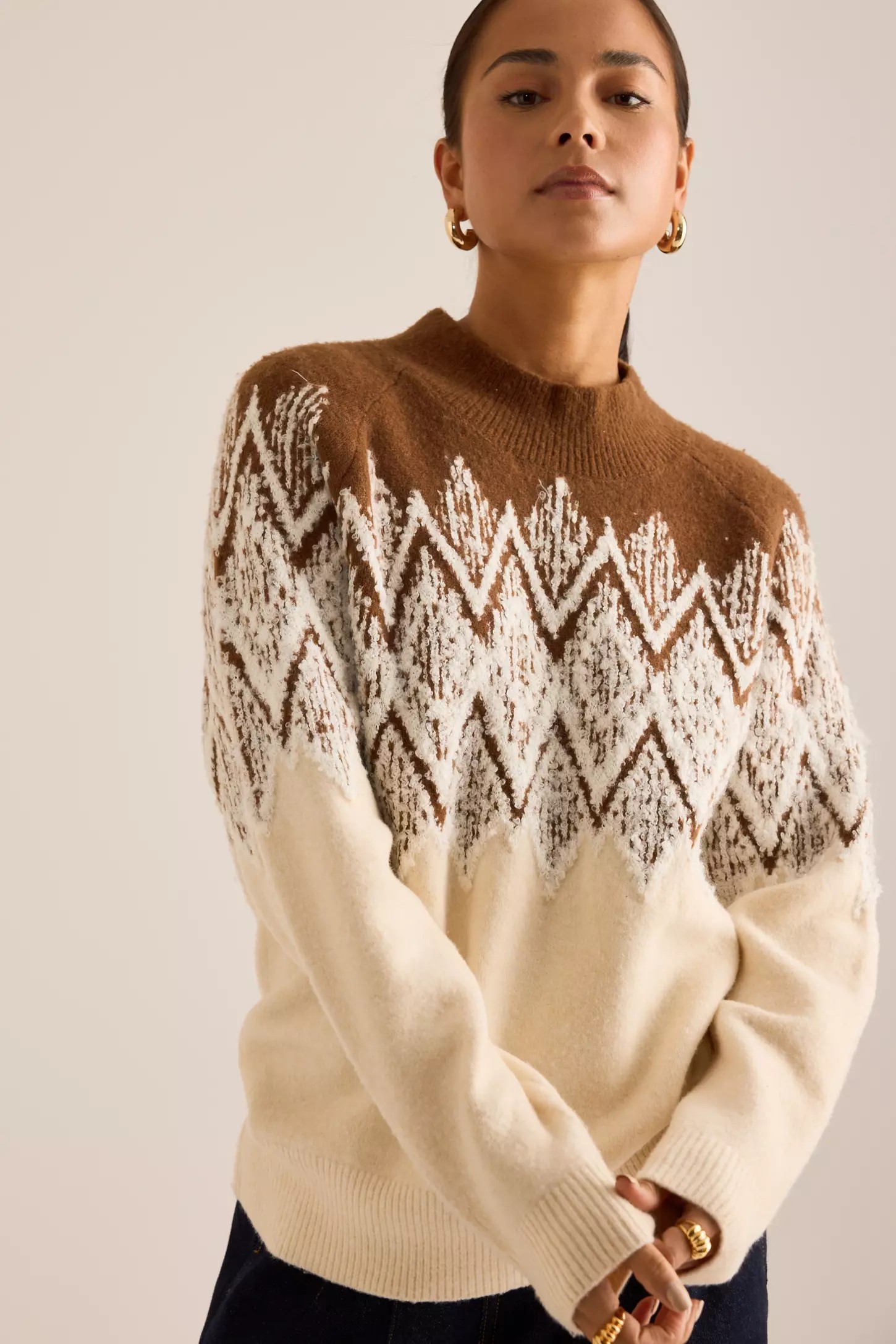 Relaxed Jacquard Knit Jumper