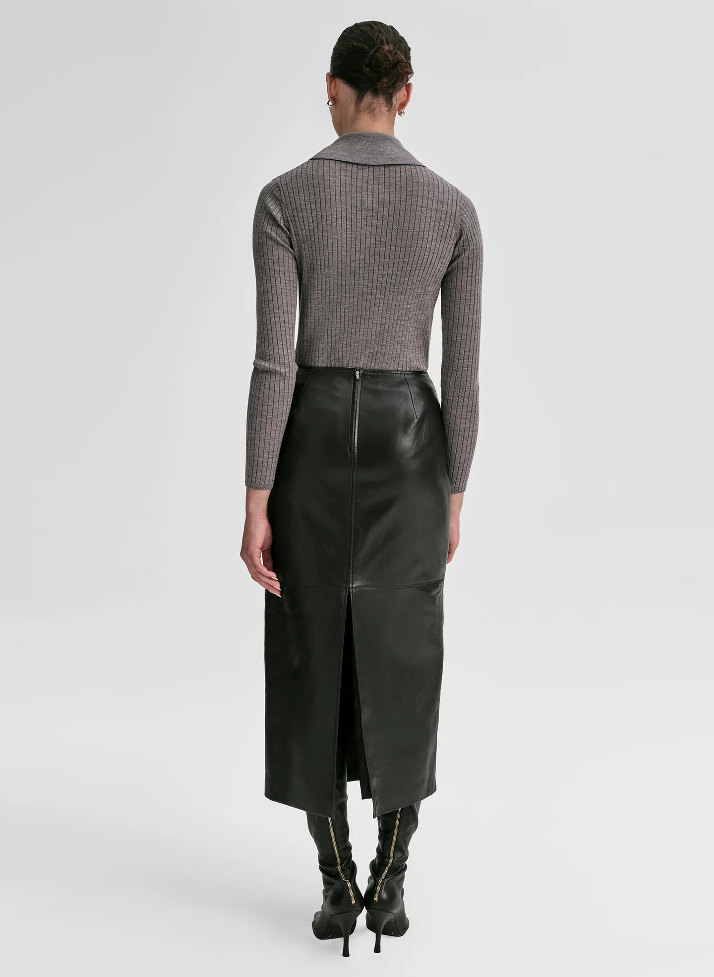 Fine Merino Ribbed Polo Top