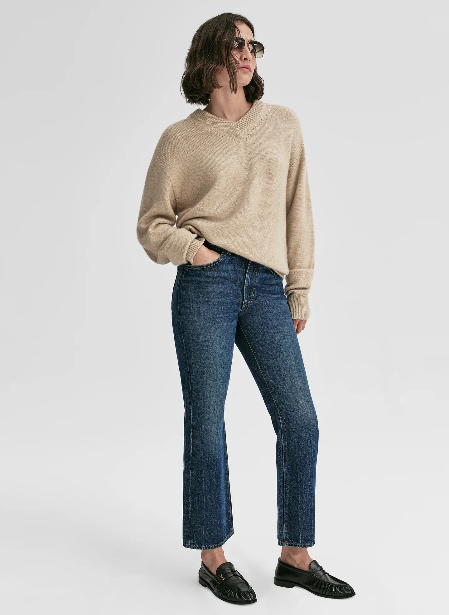 Cashmere Relaxed V-Neck Sweater