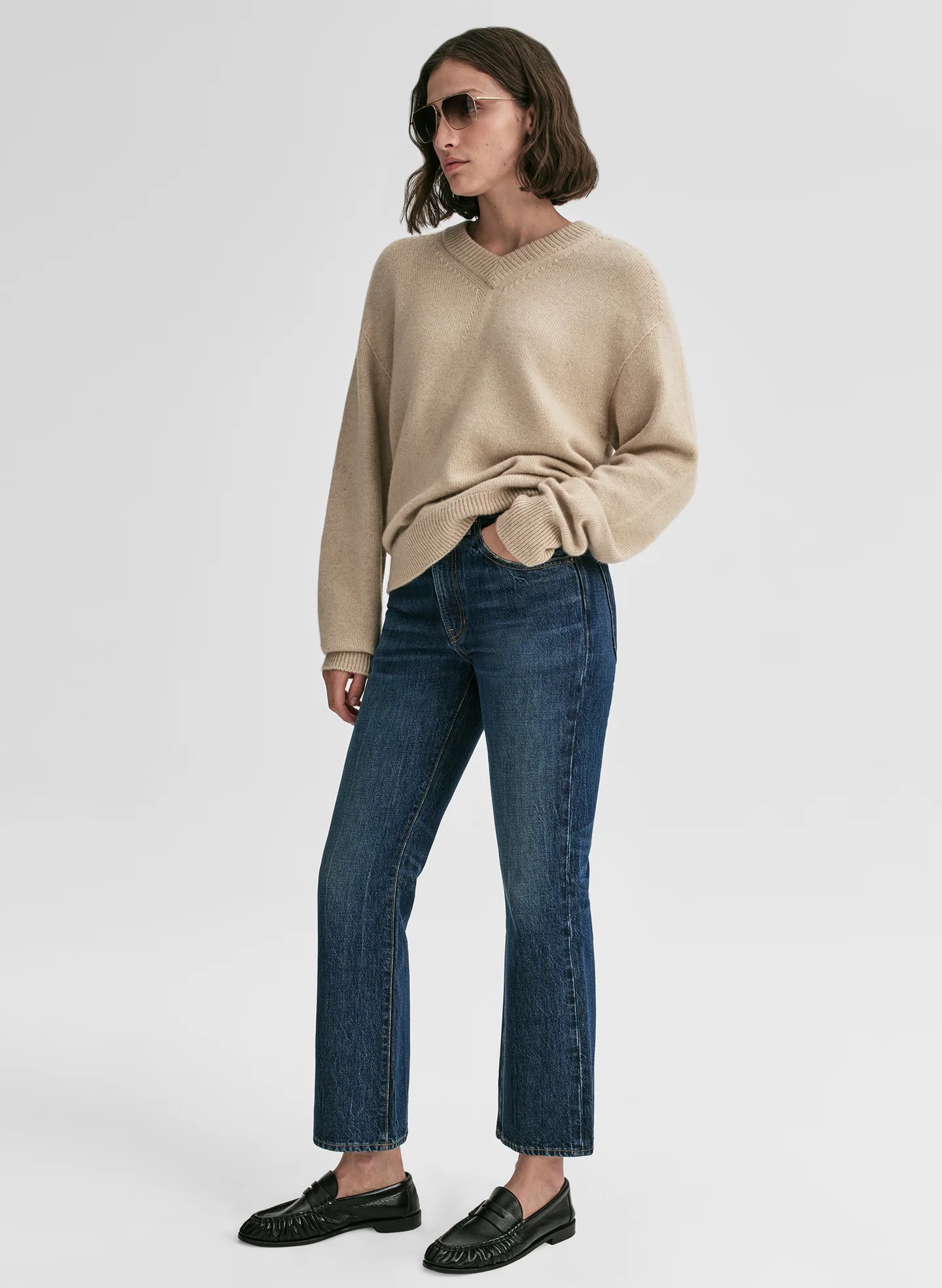 Cashmere Relaxed V-Neck Sweater