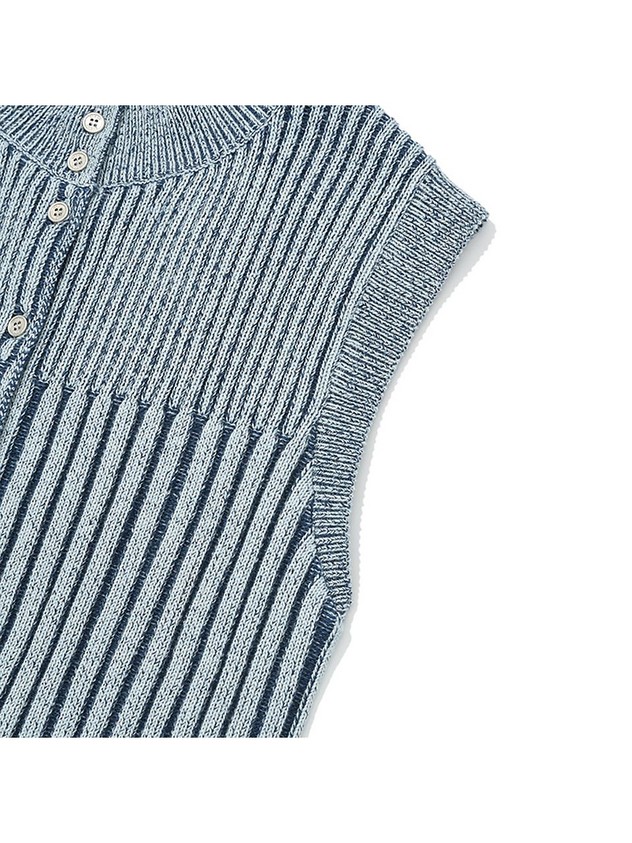 Sky Blue Cap Sleeve Knit Vest
