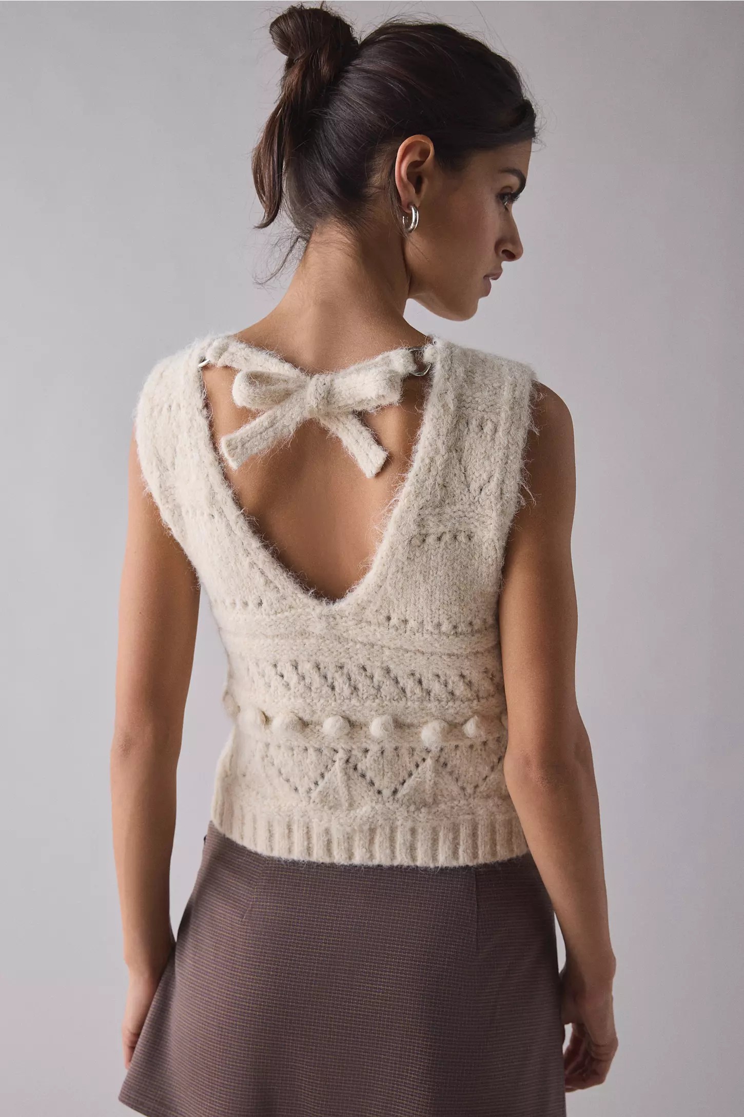 Unit Cable Knit Sweater Vest
