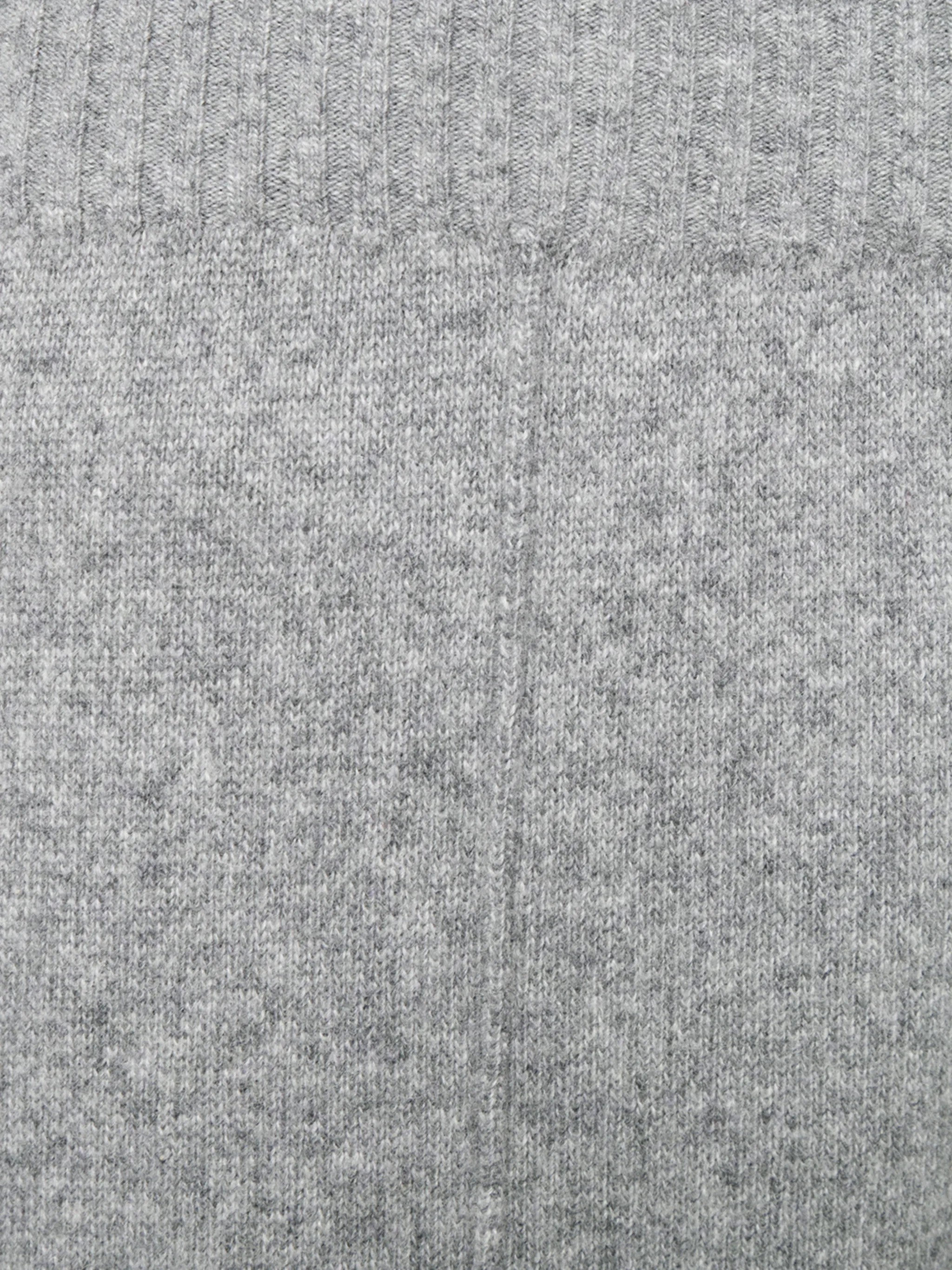 Grey Lambswool & Cashmere Knitted Flared Trousers