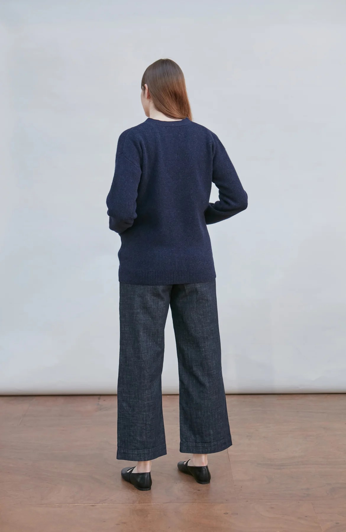 100% British Lambswool V-Neck Ribbed Cardigan