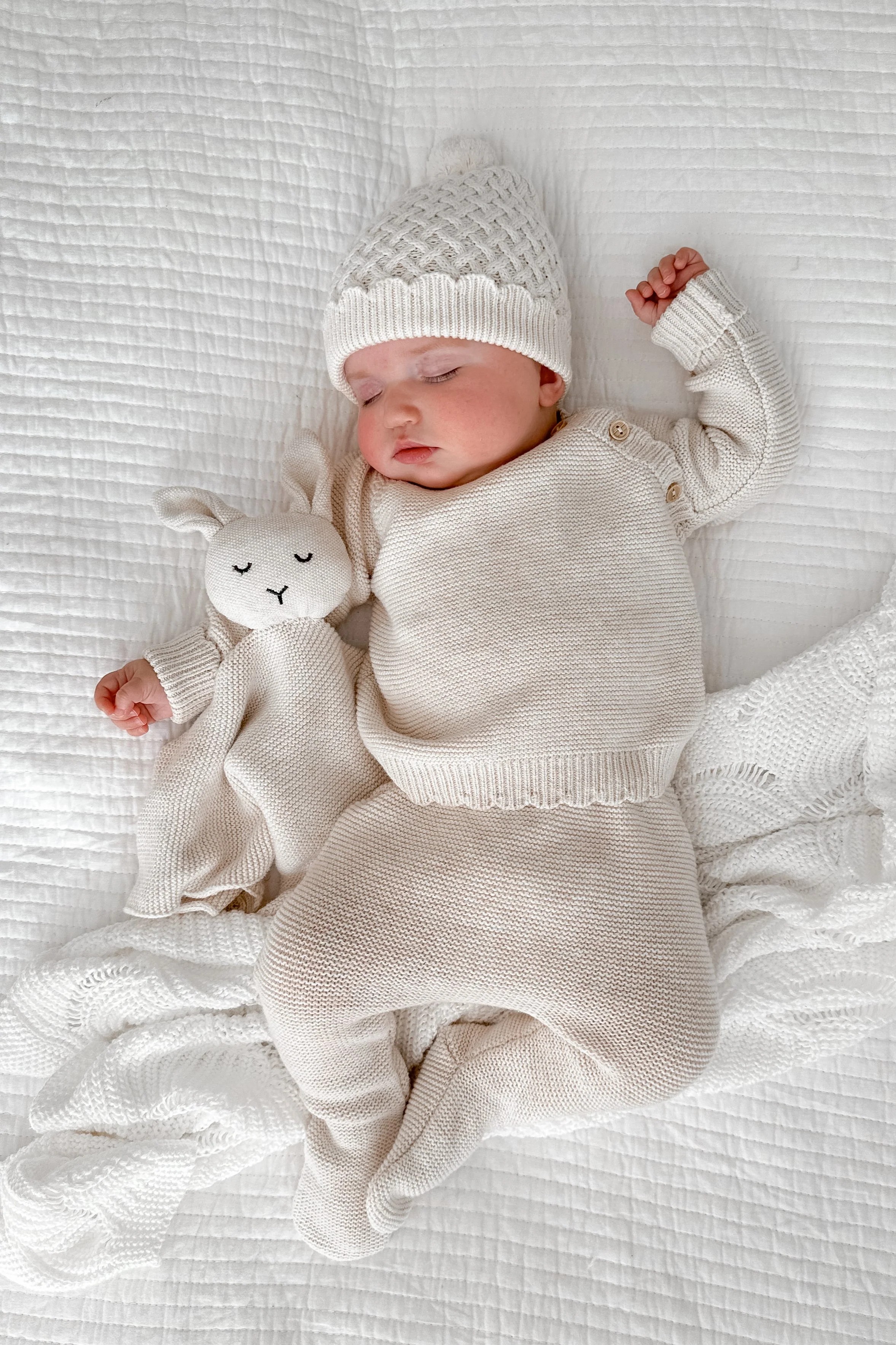 Oat Organic Cotton Newborn Jumper and Trouser Set