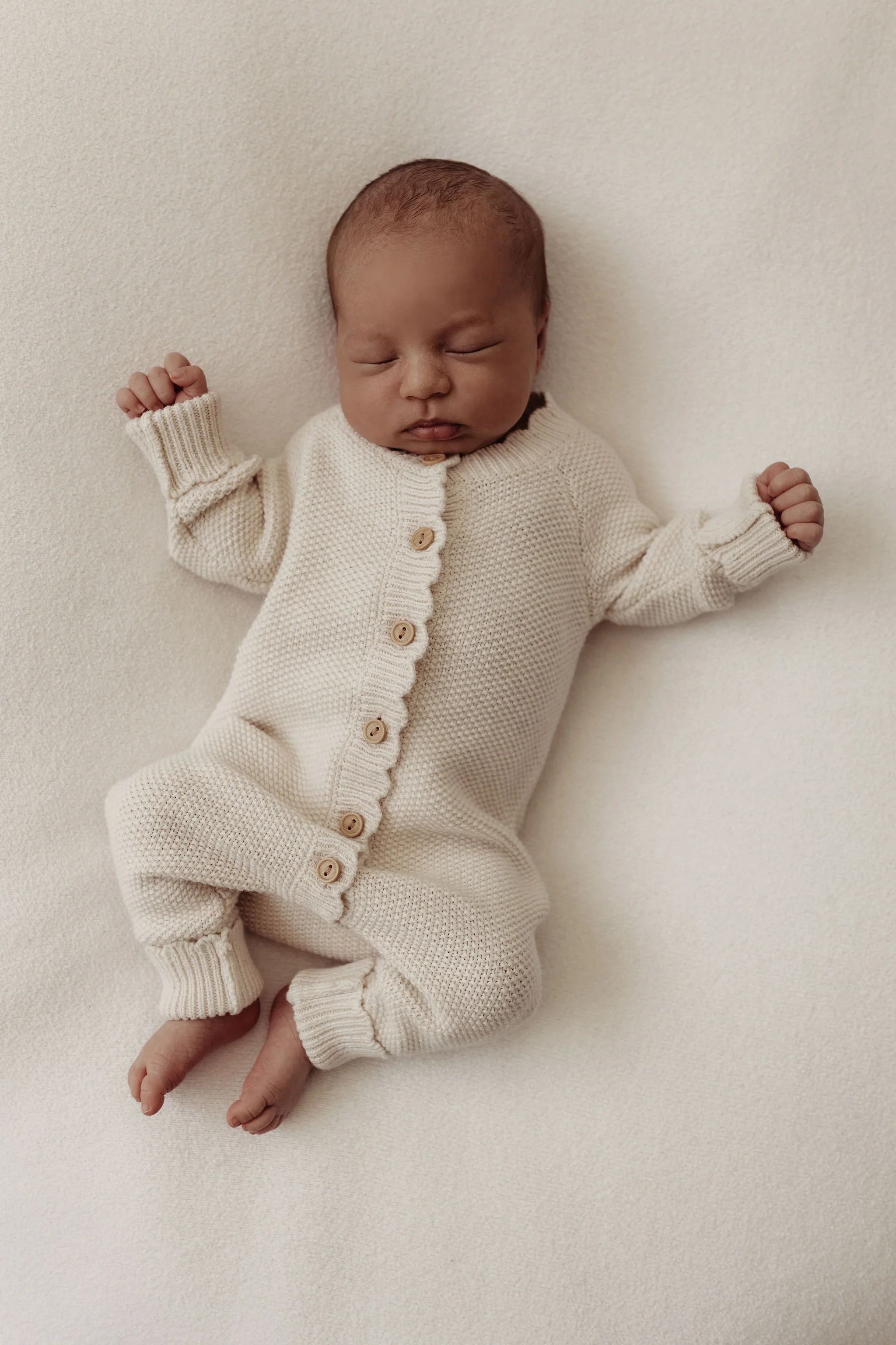 Oat Organic Cotton Moss Stitch Baby Romper