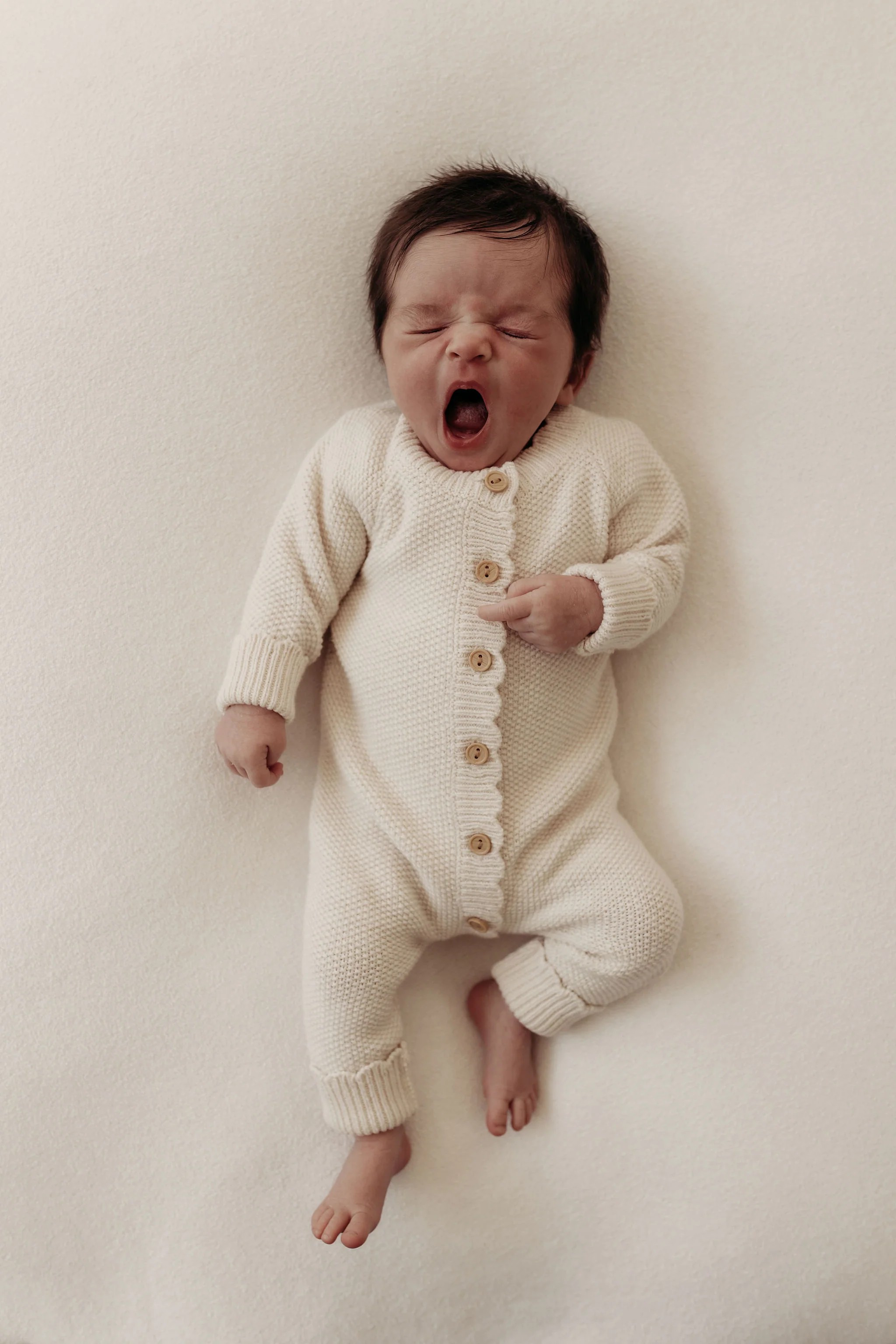 Oat Organic Cotton Moss Stitch Baby Romper