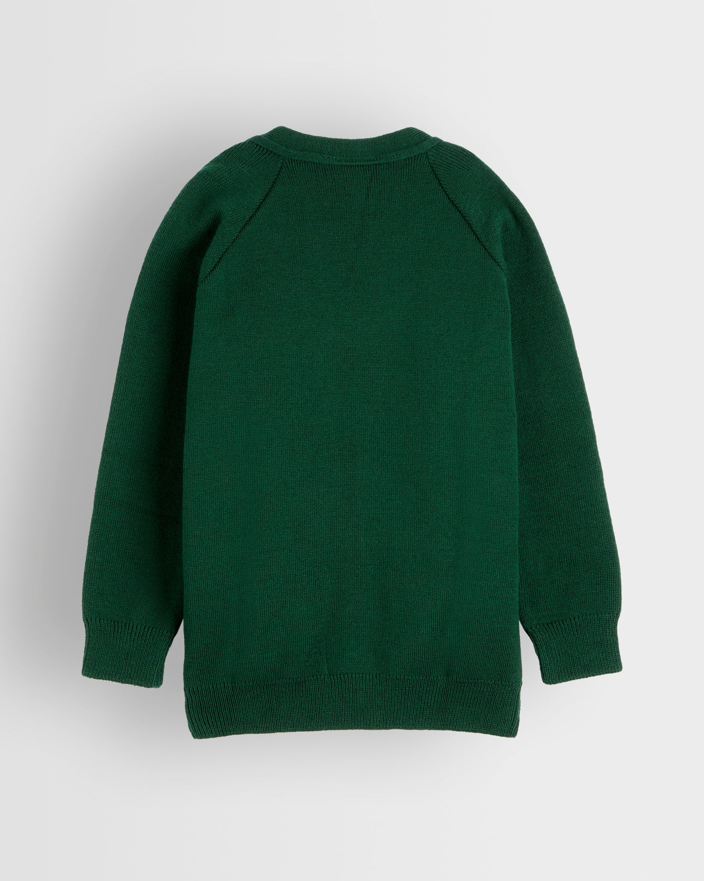 Girls' Green V-Neck School Cardigan