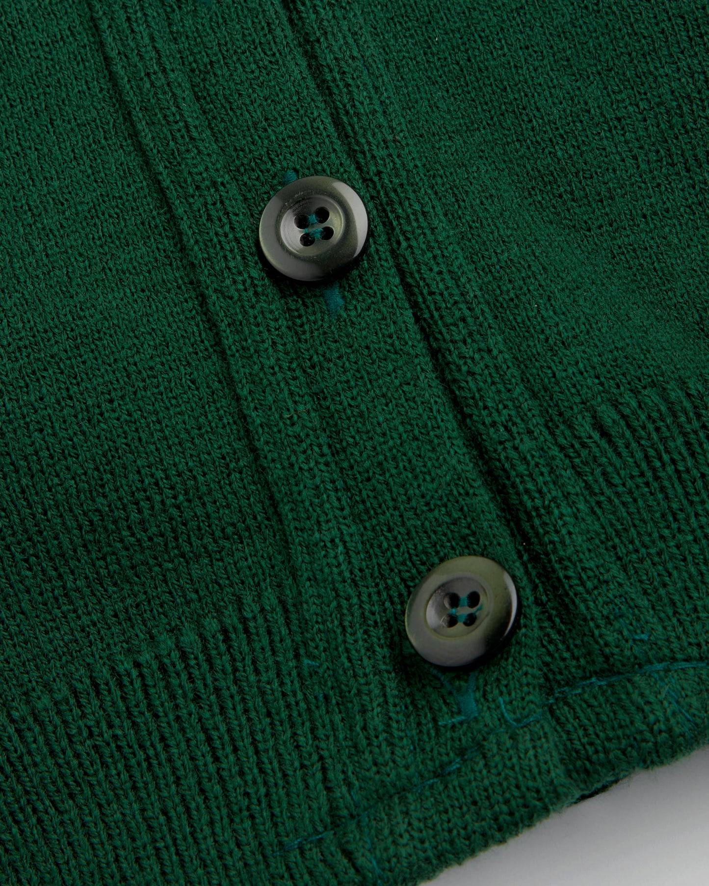 Girls' Green V-Neck School Cardigan