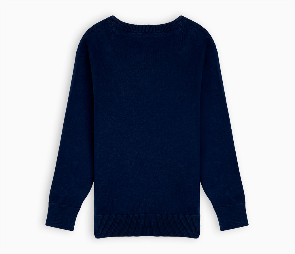 Lightweight Navy V-Neck School Jumper