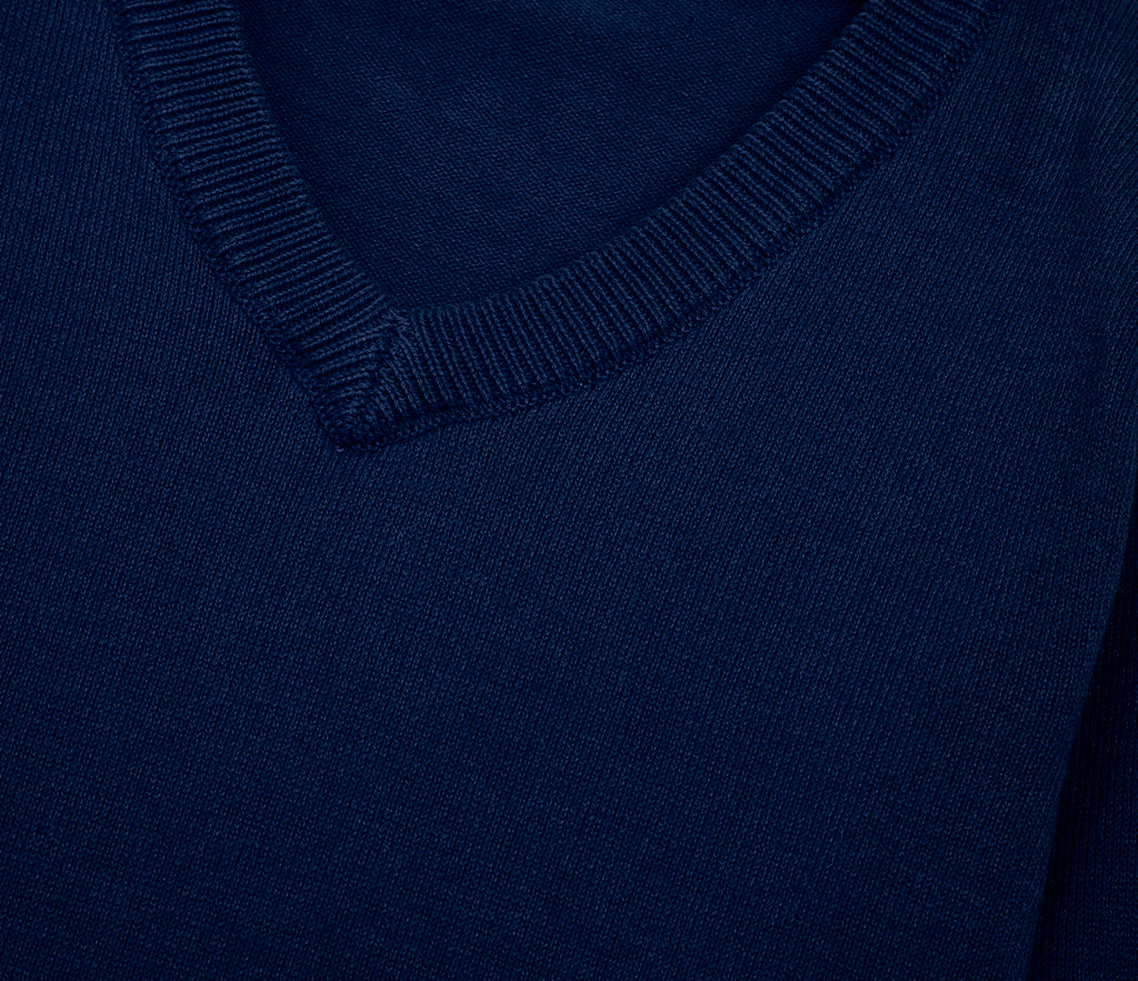 Lightweight Navy V-Neck School Jumper
