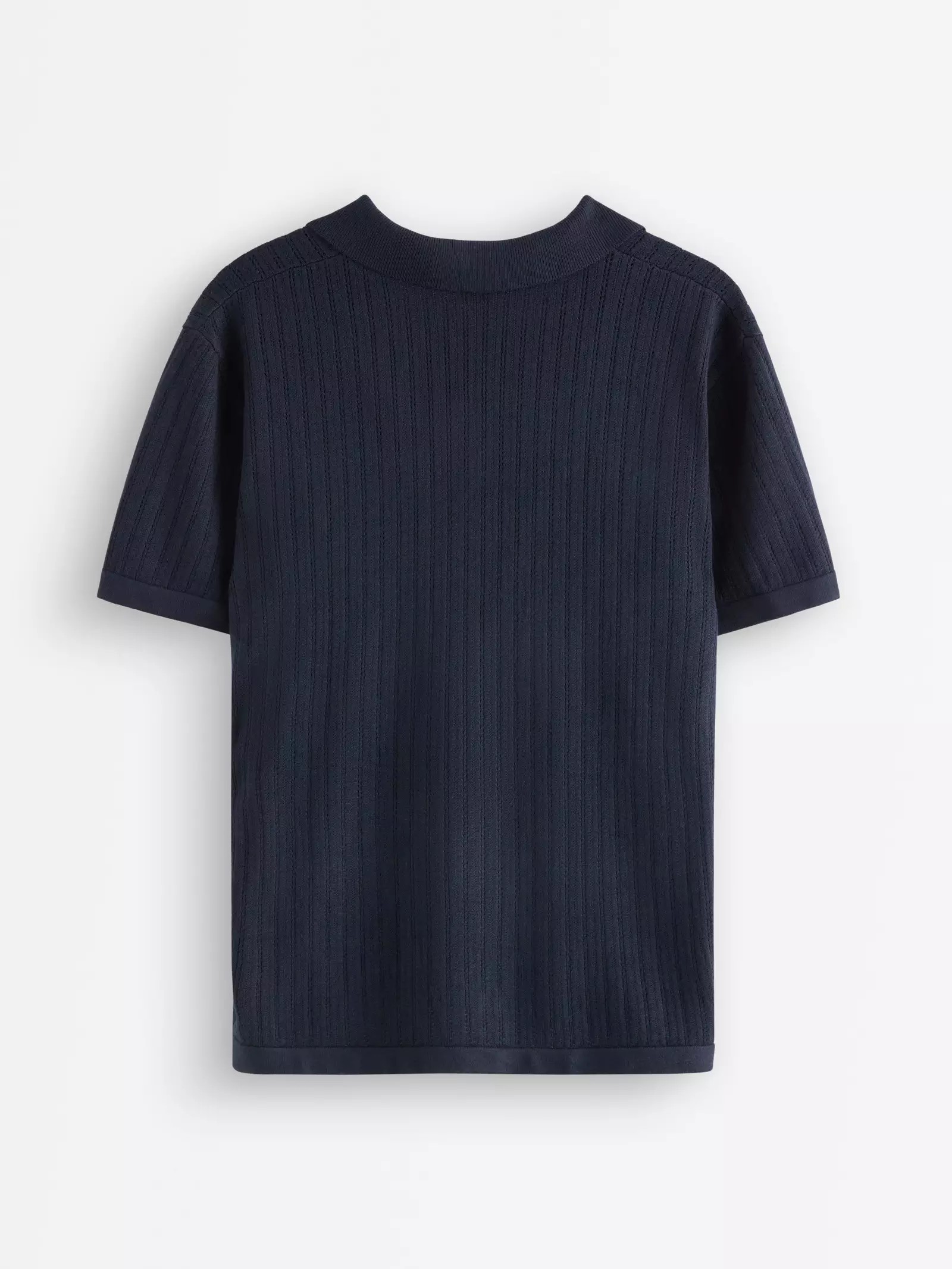 ECOVERO™ Viscose Pattern-Knit Polo Top